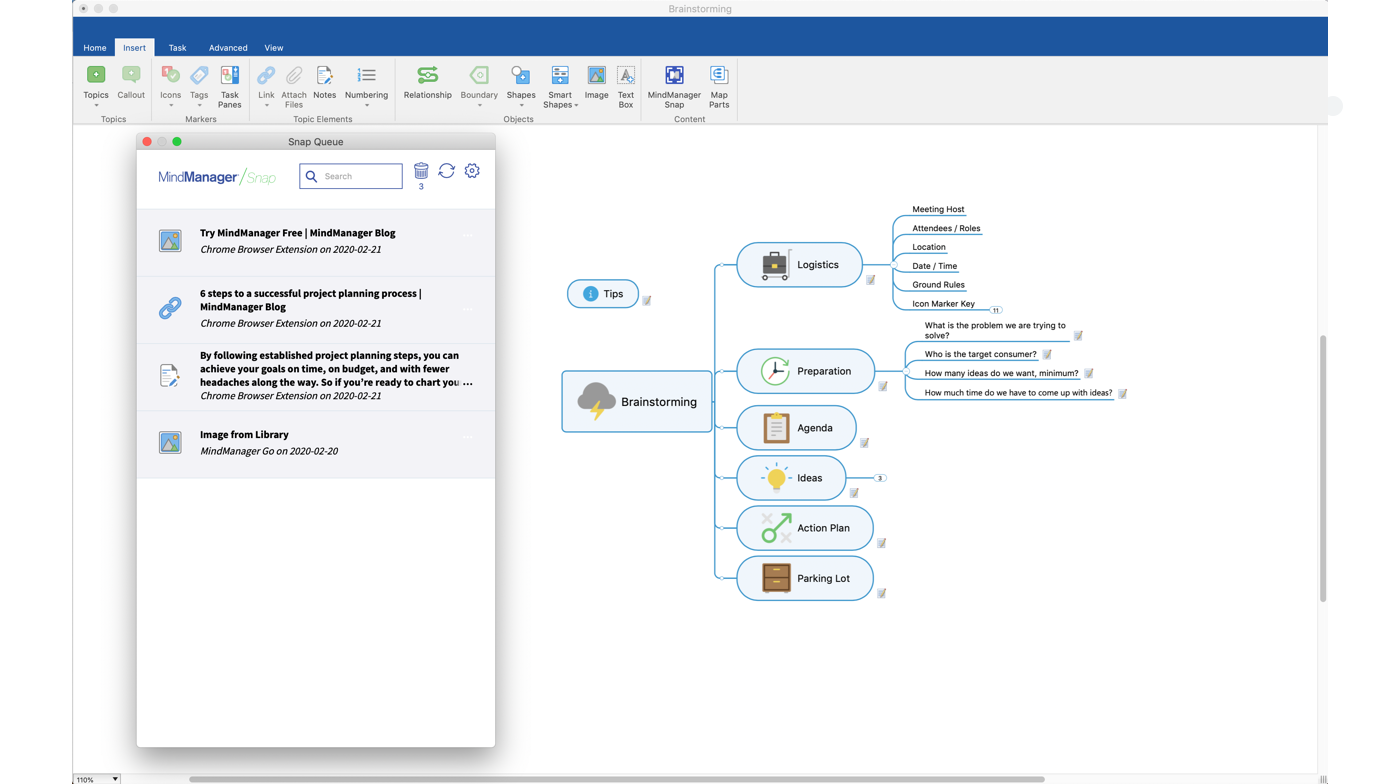 MindManager Snap - MindManager for Mac 13 | MindManager Blog