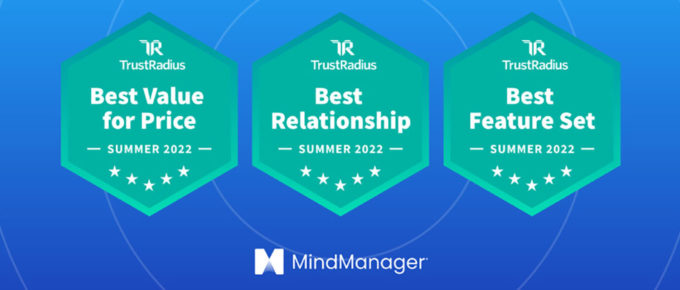 MindManager wins TrustRadius 2022 Summer “Best of” Awards for Best Feature Set, Best Relationship, and Best Value for Price