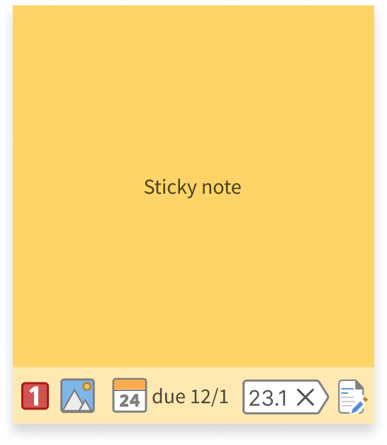 Sticky note tasks